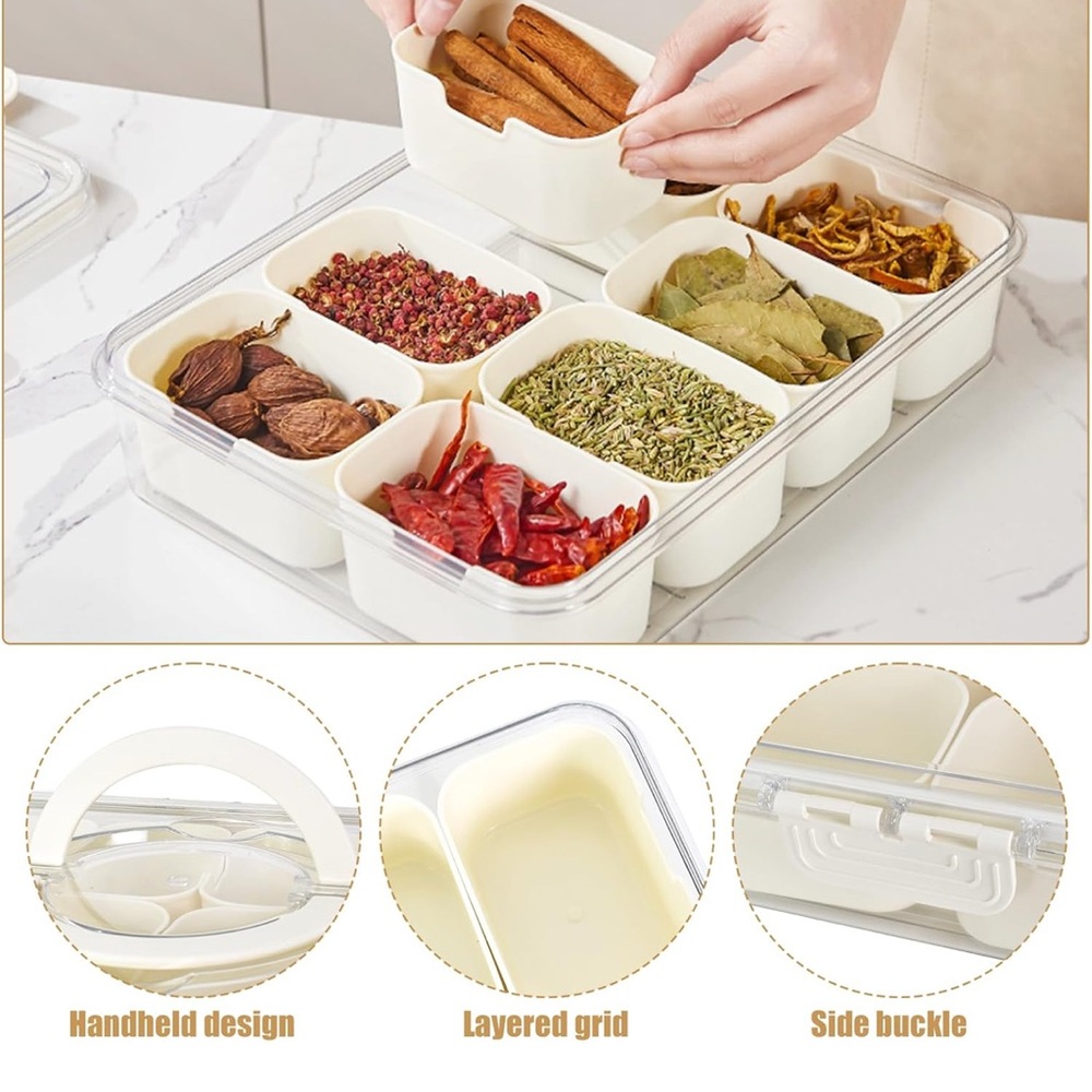 Clear and White Storage Organizer Box NWT - Picture 3 of 6